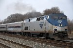 Eastbound "Borealis" throttles up just out of the station